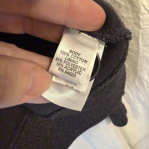 Banana Republic Jacket Mens Large Charcoal Gray Wool Blend Zip & Button Front - Picture 6 of 10